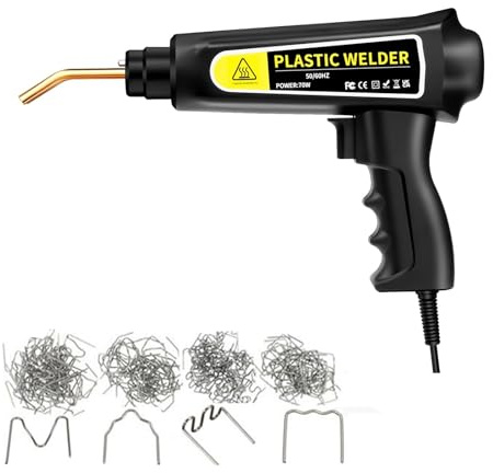 Saldatore Pistola Riparazione Macchina Saldatrice per plastica da 70 W, kit di riparazione paraurti per auto,pinzatrice a caldo, pistola per pinzatrice a caldo per riparazione plastica(SET 4)