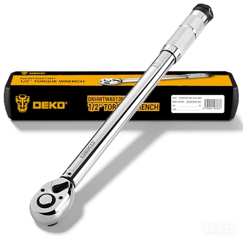 DEKOPRO Torque Wrench 1/2, Car Torque Wrench 13.5-229 Nm, ±3% Accuracy, Dual-Direction Adjustable 72 Tooth for Car, Bike, Maintenance