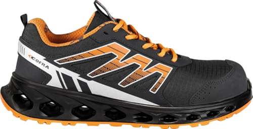 COFRA Zapato de Seguridad Footing ESD S3S FO SR, Negro y Naranja