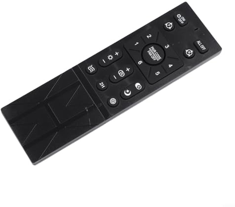 Axorafow Hongyun XH - Ventilatore da soffitto a 6 CC, telecomando con inverter, monitor e pulsante, luce per camera da letto, controller wireless di ricambio A/B/C, indicatore rosso o blu (A)