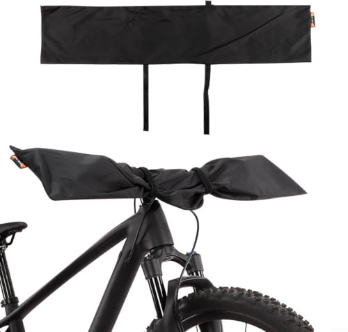 Cubierta para manillar de bicicleta, protector de nailon 210D para bicicleta eléctrica y soporte móvil, protección contra polvo y suciedad durante el transporte, se adapta hasta 82 cm de longitud