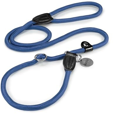 lionto Guinzaglio Retriever Guinzaglio per Cani Guinzaglio Formazione Cani, Lunghezza 120 cm Blu
