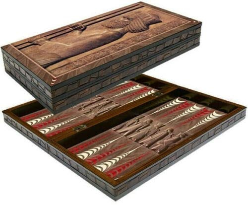 Chessgammon BACKGAMMON SET GRANDE DA GAMBO IN LEGNO PIEGHEVOLE DI QUALITÀ E CIELO (Antico 2,5-50,8 cm)