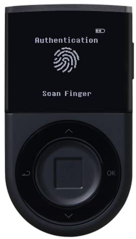 D'CENT Biometrisch Geldbörse-Kryptowährung Hardware Geldbörse-Bluetooth-Unterstützung für mehrere Münzen, einschließlich Bitcoin, Ethereum und mehr