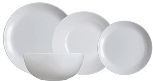 Luminarc Diwali Granit Vajilla, Vidrio Opal, Gris