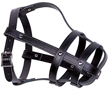 Nobby Leder Maulkorb schwarz; Größe 6; 26/44 cm