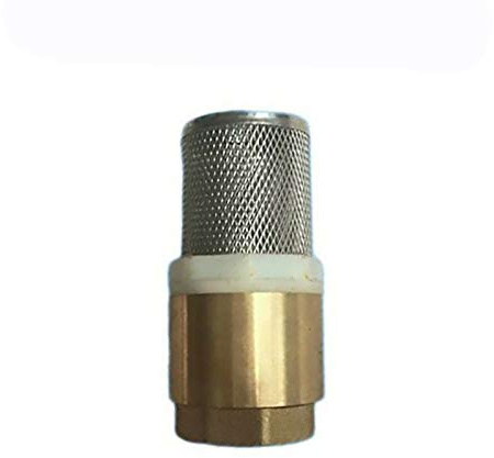 BE-TOOL Pumpeneinlassfilter, 2,5 cm, Messing, Rückschlagventil, Federfußventil für Pumpe (1 Stück)