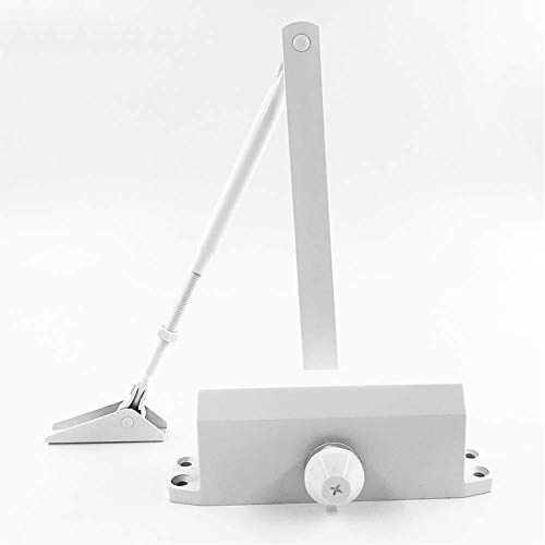 Marie Schwerlast Türschließer intern Größe 3 Automatisch Frühling Hydraulisch Einstellbarer Arm betätigt für kommerzielle & Zuhause, Verwenden für 40-65 KG Tür Aluminium Weiß