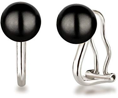 Schöner-SD Ohrclips Perle 8mm 925 Silber Rhodium