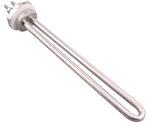 DERNORD 12V 100W 1 Pulgada BSP Elemento Calentador de Agua de Inmersión DN25 Acero Inoxidable Calentador de Agua de Inmersión Tipo U
