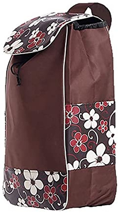 Sacs de Courses, Sac de Remplacement Panier Pliante Panier Portable, Portable étanche 40L Oxford Toile Panier Backup Sauvegarde Sacs de Chariot, Sac de Rechange réutilisable, 32 * 20 * 56cm(Brune)