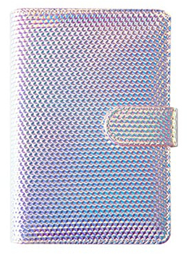 Ringbuch, A6, PU-Leder, nachfüllbar, 6 runde Ringbuchhülle, Sparmappe, Notizblock und Meeting-Notizbuchhülle für Reisen, Schreiben, Notizbuch, Tagebuch (Bubble Pink)