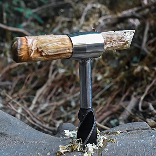 BOSUGE Taladro Manual de Supervivencia, Taladro Manual, Taladro de Mano, Taladro en Espiral, Broca Manual, Herramientas de Supervivencia de Bushcraft, Taladro de Mano Bushcraft, Broca de Taladro de