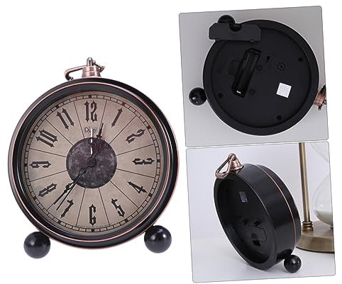 Warmhm Vintage-tischuhr Aus Eisen Retro-tischuhr Antik Tischuhr Schmiedeeisen Für Schreibtisch Oder Schrank Vintage Design Leise Uhr Ohne Ticken Langlebige Dekoration Für Wohnzimmer Und s