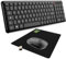 NEWWAY – Pack RF01 Clavier Souris sans Fil avec Tapis – Clavier Wireless Français (AZERTY) 97 Touches 13 Raccourcis Multimédias – Souris WiFi 2.4 GHz 4 Boutons Compacte – Récepteur USB - Noir