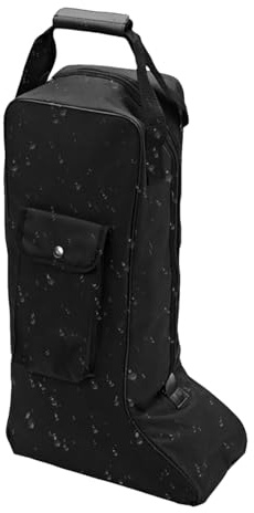Reitstiefeltasche | Stoff Oxford Tuch hohe Stiefel Organizer | Staubdicht Professionelle Premium Reitstiefel Aufbewahrung | Reitstiefelschutz zur Aufbewahrung und Transport von Stiefeln, Schwarz , 1