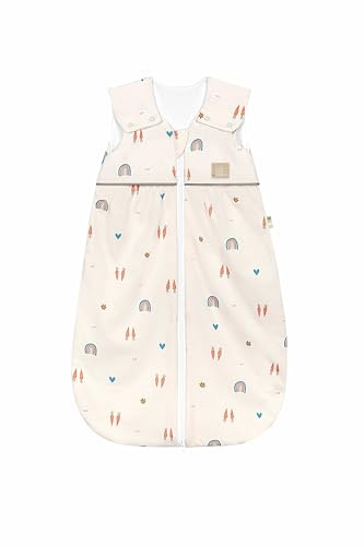 Odenwälder BabyNest Anni Light Schlafsack – Atmungsaktiver Baby-Schlafsack für Sommer & Ganzjahr, Weich & Leicht, Verschiedene Größen & Designs rainbow / 110