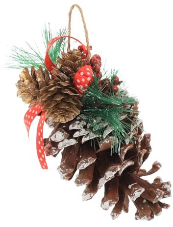 PRETYZOOM Natürliche Tannenzapfen Zum Basteln Christbaumschmuck Festliches Weihnachtsornament Zum Aufhängen Dekorative Eicheln Weihnachtsdeko