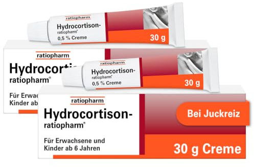 Hydrocortison-ratiopharm® 0,5% Creme im Sparset 2 x 30 g | Bei allergischen und entzündlichen Hautirritationen, Juckreiz, sonnenbeanspruchter Haut und Insektenstichen