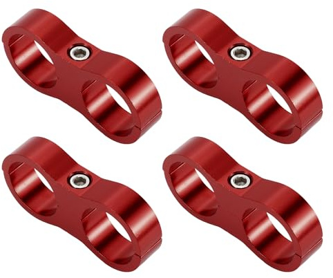Hihaha Schlauchtrenner-Klemmenadapter AN12 24mm 4 Stück Rot