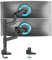 Vertical Dual Monitor Mount for 17-49 Inch Ultrawide Heavy Duty Curved Screen Stacking, Computer Monitor Arm Desk Mount, Gas Spring Adjustable Vesa Stand, Black