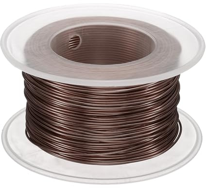 QUARKZMAN Bonsai Draht Eloxiertes Aluminium Trainingsdrahtrolle 0,8mm Stärke 30m Länge Basteldraht Aluminiumdraht für Garten, Gartenbau, Landschaftsbau, Pflanzen, Braun
