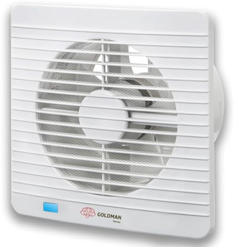GOLDMAN SERVICE | Extractor de Baño Silencioso con Temporizador Ventilador Extractor de Aire Anti Humedad Olores Válvula Antirretorno y Mosquitera | Diámetro: 100 milímetros 12W