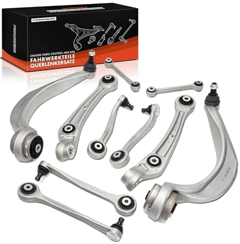 Frankberg 2x Biellettes Barre Stab + 8x Bras de suspension Avant Gauche Droite Compatible avec A4 Avant 8K5 Q5 8RB A4 8K2 A4 Allroad 8KH M.a.c.a.n 95B A5 Sportback 8TA A5 8T3 A5 Remplacer# 8K0411317D