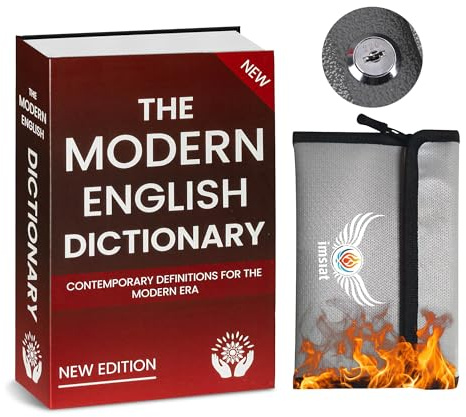 Book Safe, Safe box book, safe disguised as a book, Safe box for Money, Book money safe for cash, Hidden valuables storage, Hidden safe, Fireproof bag