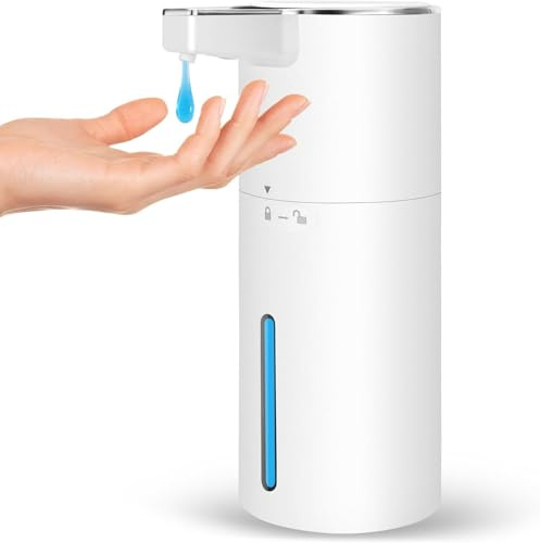 Tvålpump automatisk elektrisk väggmontering tvålpump sensor med sensor No Touch tvåldispenser för badrum, kök, kontor vit