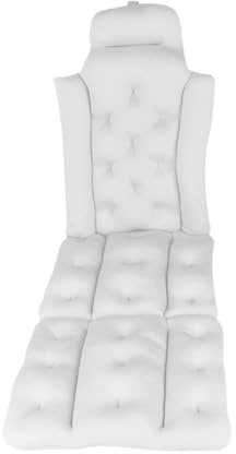 Gralara Cuscino da Bagno per Tutto Il Corpo, con Ventose, per Vasca, per Articoli da Bagno, Pieghevole, ergonomico, Antiscivolo, per Adulti, Bianco