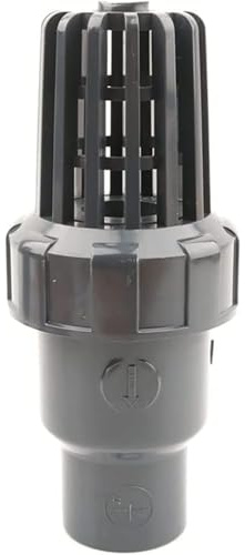 PLLJIAXUAMCLNL Filtre à Eau à Vanne de Fond, 20 25 32 40 50mm Pompe à Eau Entrée Eau Sortie Filtre, PVC Clapet Anti-Retour Raccords pour Aquarium (50mm)