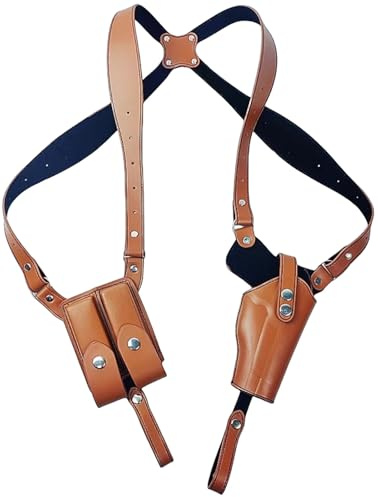 Schulterpistole Für Männer,Verstecktes Achselholster,Schulter Verstellbare Leder Schulter Holster Für Versteckte Trage Allgemeine Vertikale Schulterpistole Für Männer Frauen Für 1911 92 20 26 A