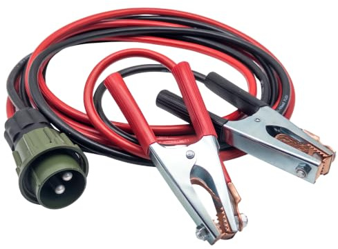 SERTPLAS Cable de arranque con conector OTAN de 4 m, 35 mm², 2 pines, 12/24 V, para camiones, vehículos comerciales, militares, tractores y maquinaria de construcción