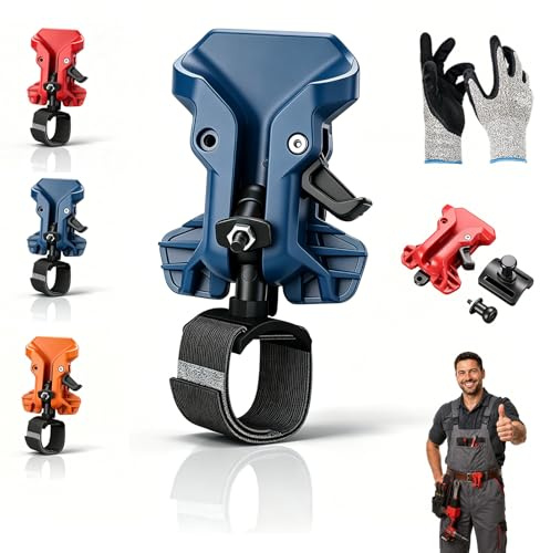 Portable Self-Locking Power Tool Holster, Heavy Duty Drill Holder Belt Clip for Electricians,Contractors, Quick Access Tool Holster for Cordless Drills, Hands-Free Organizer