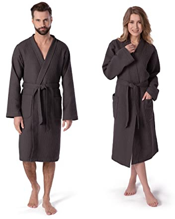 Möve Homewear Kimono, Bademantel, Größe XXL, Graphite