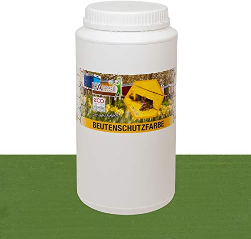 HAresil Beutenschutzfarbe Beutenschutz Bienen Beuten Lasur Farbe grün Inhalt Gewicht 1 kg