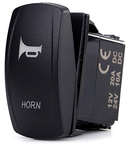 Auto Horn Kippschalter, Akozon 12V-24V 3 Pin Wasserdicht Hupe EIN Aus Kipphebelschalter Button für Car Caravan RV Boot Marine Yacht Motorrad