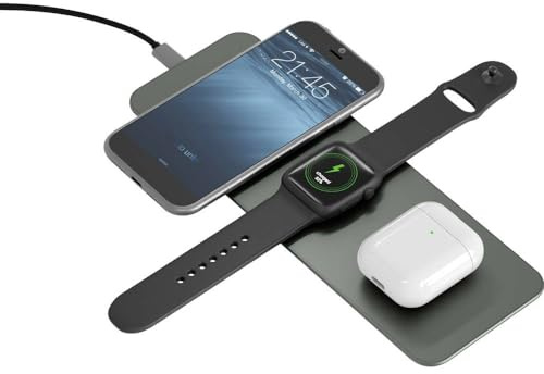 TerraTec ChargeAir All Wireless Charger Ladepad, Kabellose 10W QI Ladestation, Kompatibel mit 12/11/11 Pro/11 Pro Max/XS MAX/XR/XS/X/8/8+, Galaxy Note 10/S10e/S10/S9, Apple Watch, AirPods - green