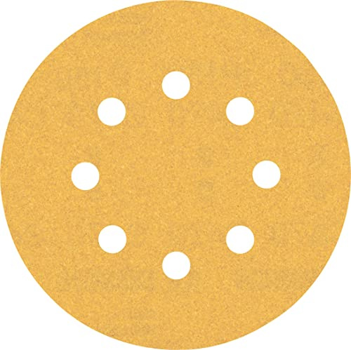 Bosch EXPERT C470 Schleifscheibe, 125mm, K150, 8 Löcher, 50-tlg. | für Farbe auf Holz, Hartholz, Körnung 150, Professional Zubehör Exzenterschleifer, Schwingschleifer