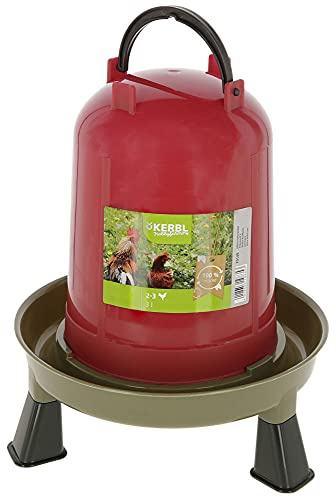 Kerbl Geflügeltränke mit Füßen, Wassertränke, Kunststoff Eco Recycle 3 Liter