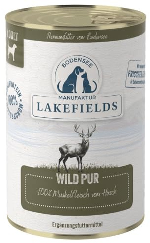 Lakefields MANUFAKTUR Ergänzungsfutter Wild PUR für Hunde, Größe:12 x 400 g