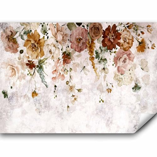 murando - Papier Peint Panoramique Intissé Salon, Fleurs, 350x256 cm | Fabrication EU, Tapisserie Murales Papier Peint, Revêtement Mural, Papiers Peints, Grand Poster Mural, Fleuri, Décoration