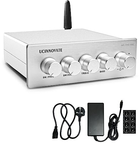 Bluetooth Amplifier Receiver for Speakers, Mini Hi-Fi Stereo Amplifier Car Amplifier 2.1 Channel Bluetooth Audio Receiver 50W x2+100W Amps, AV Receivers & Amplifiers for Home Theater