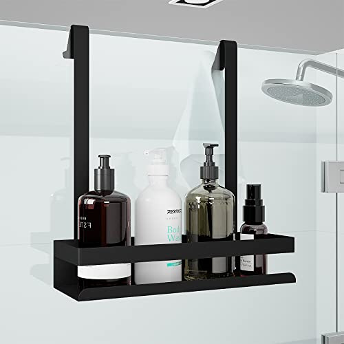 Bestdon Mensola per doccia da appendere, colore nero, in acciaio inox, da bagno, antiruggine