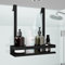 Bestdon Mensola per doccia da appendere, colore nero, in acciaio inox, da bagno, antiruggine