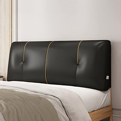 Generic Leder Nackenrolle Großes Kopfteilkissen Wandkissen Leserückenlehne Keilkopfteilkissen Für Tagesbett Etagenbett Mit Abnehmbarem Bezug,B,with headboard 78.7/200cm