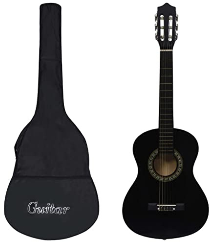 Tidyard Chitarra Classica Principianti e Bambini Custodia Nera 1/2 34