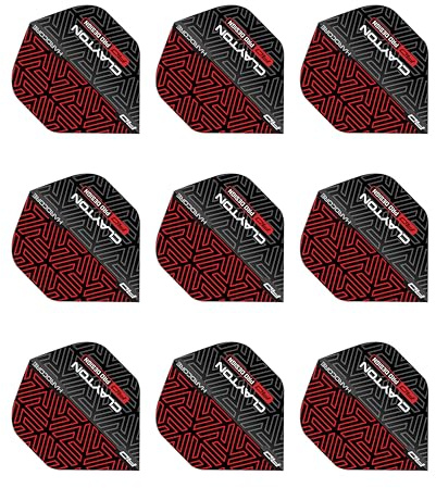 RED DRAGON Player Hardcore Premium Dartflug - 3 Set pro Packung (insgesamt 9 Dart-Flights)