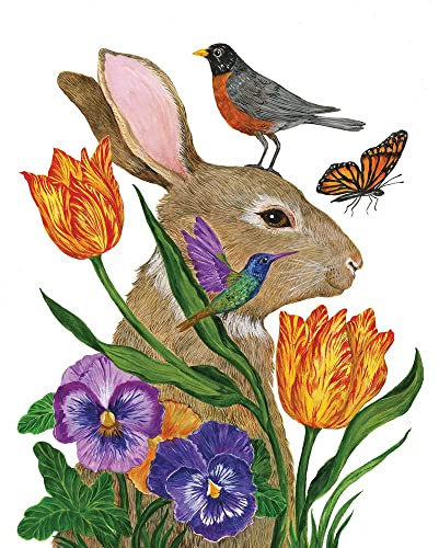 20 Servietten Hase mit Freunde aus der Natur | Tischdeko | Decoupage | Serviettentechnik 33x33cm